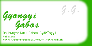 gyongyi gabos business card